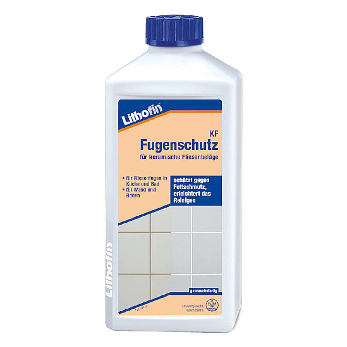 Lithofin KF Voegbeschermer in witte fles. Steenzorgproduct voor voegbescherming.