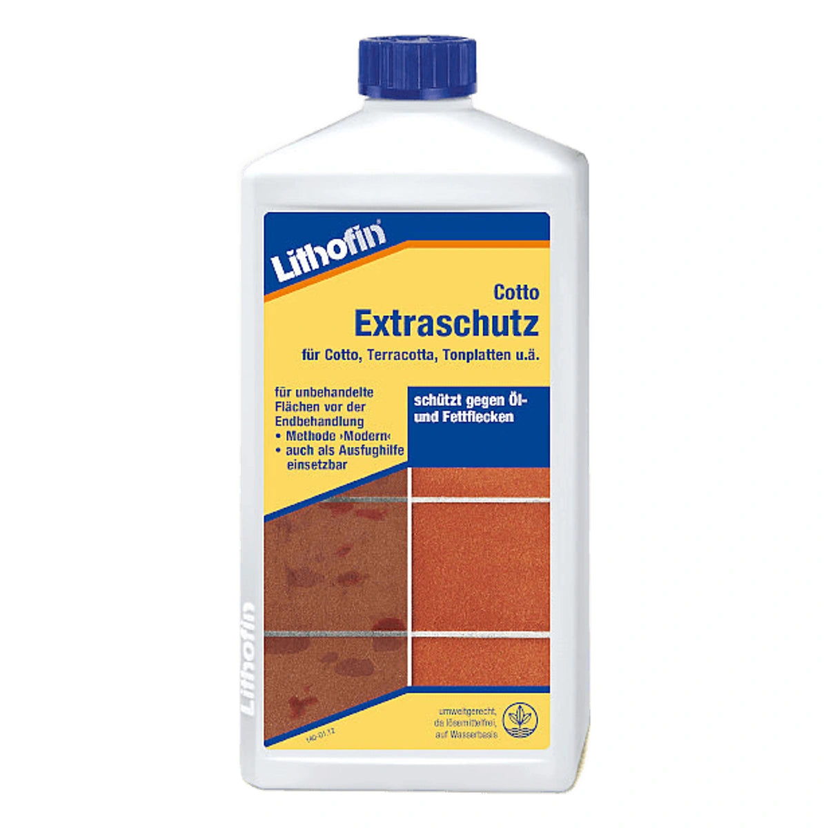 Lithofin TC Impregneermiddel fles voor cotto- en terracotta bescherming. Steenzorgproduct.
