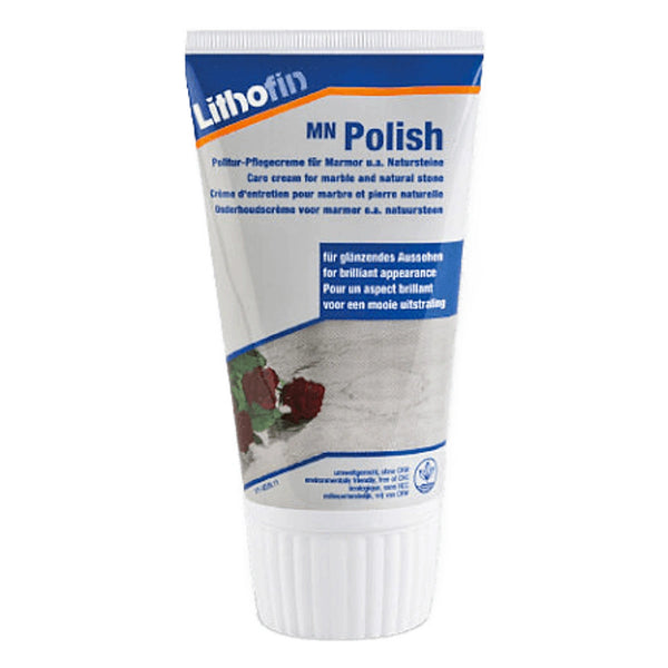 Tube Lithofin MN Polish crème voor marmer en natuursteenverzorging. Polish voor werkbladen en vloeren.