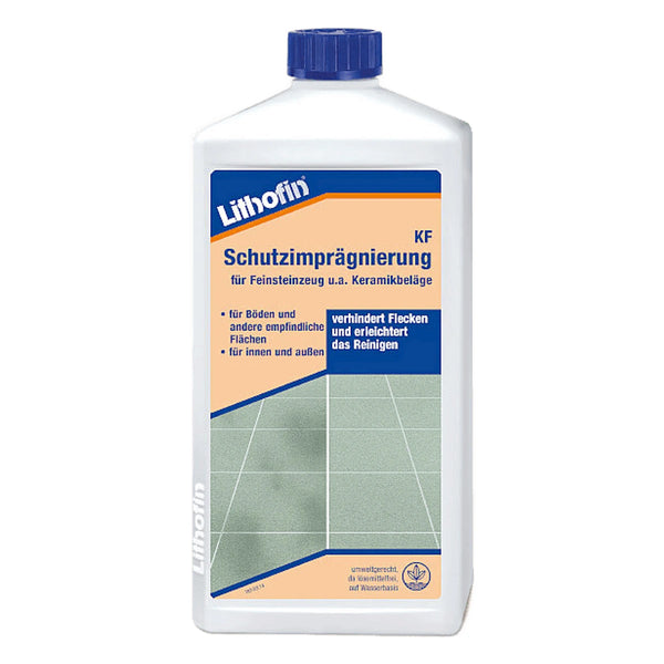 Lithofin KF Beschermende Impregneer fles voor steen en tegels. Beschermt tegen vlekken en vergemakkelijkt onderhoud.